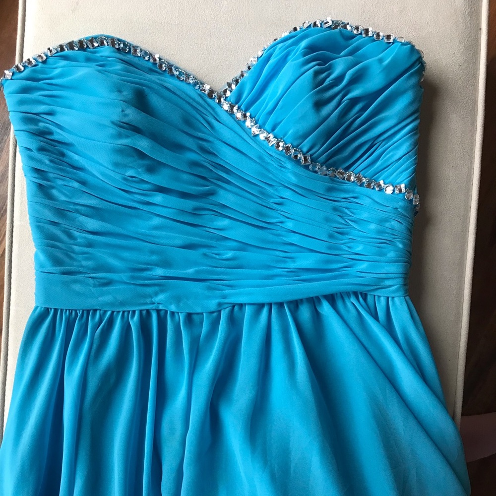 Mori lee bridesmaid dress peacock